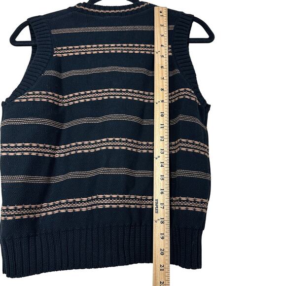 Marble Women’s Sweater Vest XS Retro Striped Button Front Indie Stranger Things - Picture 9 of 11